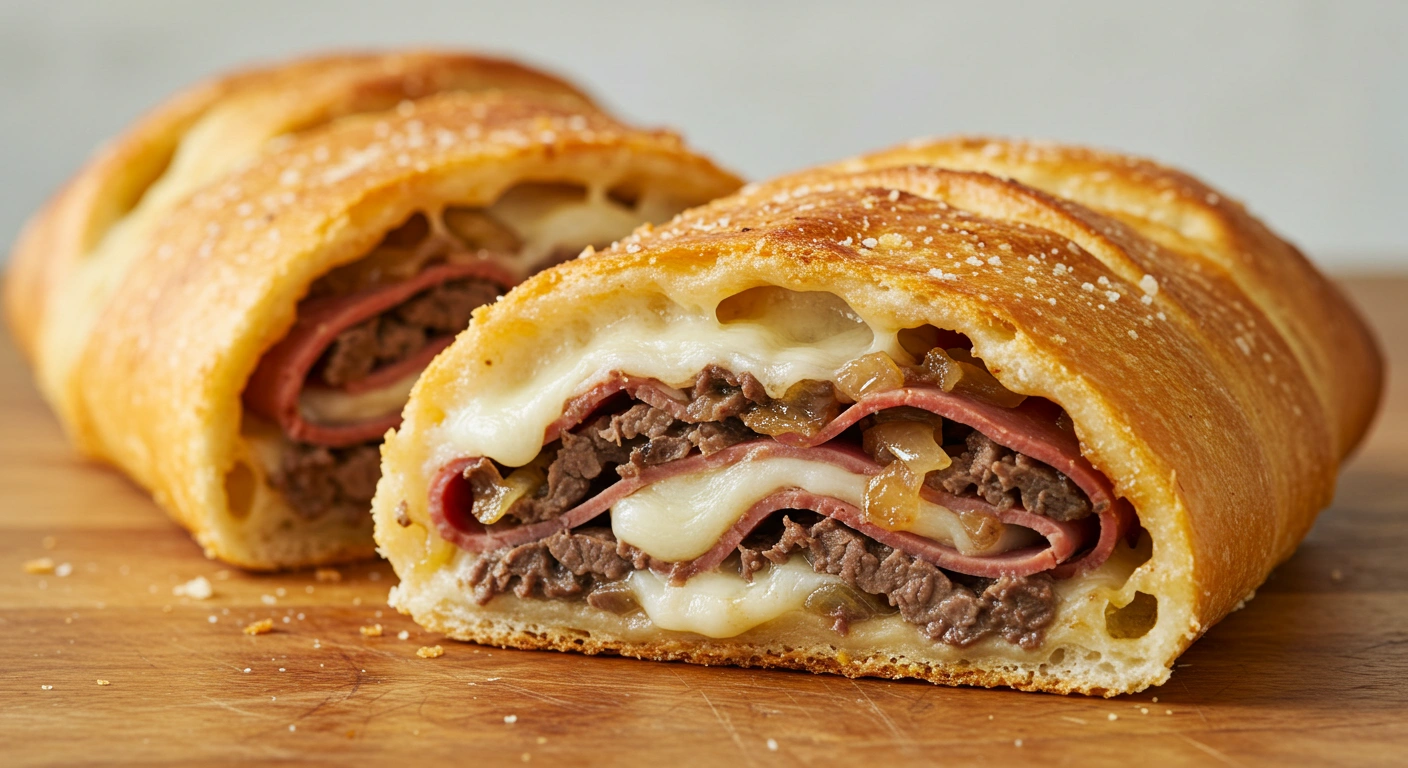 Philly Cheesesteak Stromboli